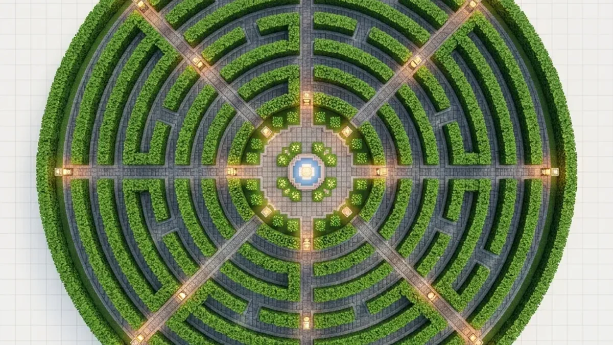 How to Build a Circular Garden Maze