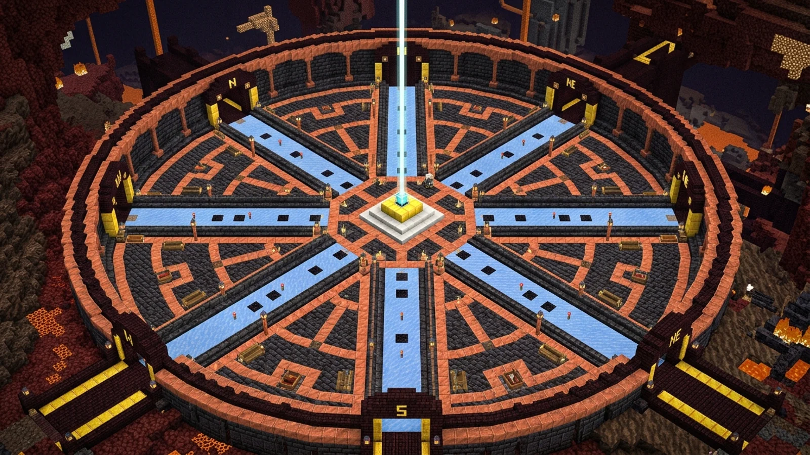 nether hub radial layout