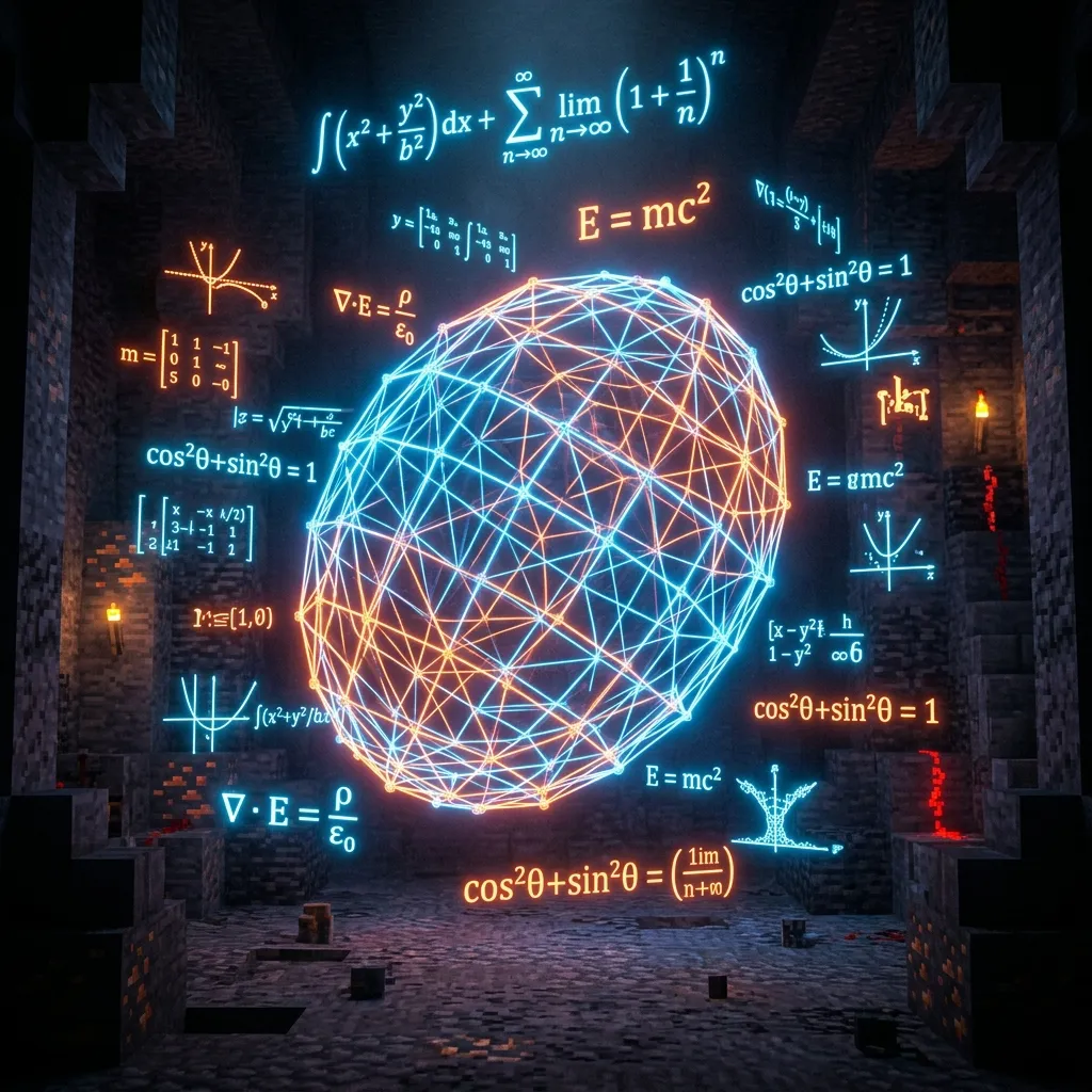 Mathematical visualization of Minecraft ellipsoids